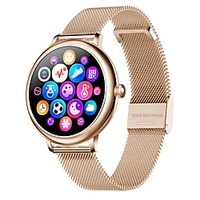 CF80 Femme Montre Connectée Bluetooth Moniteur de Fréquence Cardiaque Mesure de la pression sanguine Calories brulées Contrôle des Fichiers Médias Santé Chronomètre Podomètre Rappel d