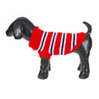 Classique rouge et bleu motif de rayures chandail chaud pour Animaux Chiens (Assorted Sizes)