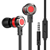 écouteurs intra-auriculaires super bass son stéréo casque 3, 5 mm écouteurs sport avec micro - avec sacs pour écouteurs portables