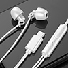 Écouteurs pour mp3 e-book radio avec micro écouteurs filaires usb type c bass phone écouteurs casque pour huawei vivo mil