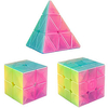 cube de vitesse ensemble 3 pack qiyi jelly cube 2x2 cube de vitesse 3 par 3 cube puzzle 3x3 pyramide triangle cube bundle main puzzles jouets pour enfants et adultes par miniinthebox