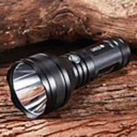 D01 étanche 3-Mode 1xCree XM-L2 U2 LED rechargeable Lampes de poche (3x18650,  1800LM,  Noir)