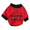 DAMN BALL Pattern 100% Cotton T-Shirt for Dogs (Red XS-L)