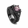 danielle ensemble de mariée noir violet rose ou bleu zircone cubique bague de fiançailles pour les femmes par gingembre lyne gothique pierre de naissance bijoux de mode taille 5 miniinthebox