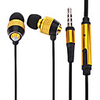 Ecouteurs Auriculaires avec Contrôle de Volume et Microphone pour iPhone/iPod/iPad et Autres Appareils Similaires (Doré,  132cm)