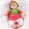 FeelWind 18 pouce Poupées Reborn Fille Poupée Bébés Fille réaliste Economique Fabrication à la main Sécurité Enfant Non Toxique Tissu Membres en silicone 3/4 et corps rempli de coton avec vêtements