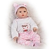 FeelWind 22 pouce Poupées Reborn Bébés Fille Baby Doll Reborn Cadeau Enfant / Adolescent Adorable Silicone complet avec vêtements et accessoires pour les cadeaux d