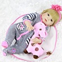 FeelWind 22 pouce Poupées Reborn Bébés Fille Baby Doll Reborn Enfant / Adolescent avec vêtements et accessoires pour les cadeaux d