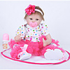 FeelWind 22 pouce Poupées Reborn Fille Poupée Bébés Fille Baby Doll Reborn réaliste Fait à la Main Mignon Enfant / Adolescent Non toxique Tissu Membres en silicone 3/4 et corps rempli de coton avec