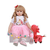 FeelWind 24 pouce Poupées Reborn Jouet pour Bébé Nourrisson Reborn Toddler Doll Bébés Fille Cadeau Mignon Adorable Interaction parent-enfant Clous scellés et scellés Membres en silicone 3/4 et