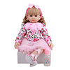 FeelWind 24 pouce Poupées Reborn Jouet pour Bébé Nourrisson Reborn Toddler Doll Bébés Fille Cadeau Mignon Adorable Interaction parent-enfant Clous scellés et scellés Membres en silicone 3/4 et