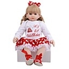 FeelWind 24 pouce Poupées Reborn Jouet pour Bébé Nourrisson Reborn Toddler Doll Bébés Fille Cadeau Mignon Adorable Interaction parent-enfant Clous scellés et scellés Membres en silicone 3/4 et