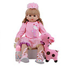 FeelWind 24 pouce Poupées Reborn Jouet pour Bébé Nourrisson Reborn Toddler Doll Bébés Fille Cadeau Mignon Adorable Interaction parent-enfant Clous scellés et scellés Membres en silicone 3/4 et