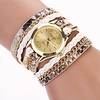 Femme Bracelet de Montre Bracelet Watch Pluseur Tours Quartz Portefeuille dames Analogique Blanche Noir Rouge / Un ans / Cuir PU à Carreaux / Un ans / Tianqiu 377 miniinthebox