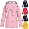 Femme Imperméable de Randonnée Veste de Randonnée Imperméable Veste de Pluie Coton Extérieur Couleur unie Etanche Coupe Vent Séchage rapide Poids Léger Veste Coupe Vent Manteau Parka Zip totalement miniinthebox