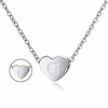 g collier initial pour femmes filles enfant coeur charme en acier inoxydable lettre colliers argent délicat monogramme minimal chaîne colliers cadeau pour les familles d