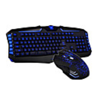 HAVIT 104-672 optique haut débit filaire USB Gaming Keyboard souris (2400dpi) costume lumineux