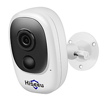 Hiseeu Hiseeu 100% batterie rechargeable sans fil cctv wifi ip caméra extérieure ip65 intempéries intempéries caméra de sécurité à domicile pir motion alarme 15 mp caméra ip support intérieur miniinthebox