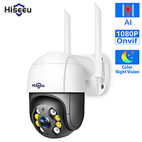 hiseeu whd812b 1080p caméras ip de vision nocturne en couleur caméras wifi à dôme rapide 2mp extérieur sans fil 4x zoom numérique caméras de sécurité ptz fente cloud-sd réseau audio bidirectionnel miniinthebox