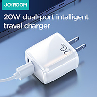 Joyroom 20 W Puissance de sortie USB USB C Chargeur PD Chargeur rapide Chargeur de téléphone Chargeur de portable Chargeur Mural Portable QC 3.0 Charge Rapide RoHs CE Pour Xiaomi Téléphone Portable miniinthebox