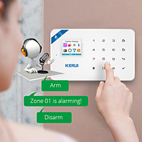 kerui w18 1.7 pouces tft écran wifi gsm maison antivol système d