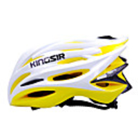 kingsir 23 évents eps pc jaune blanc casque de vélo intégralement moulée (58-62cm)