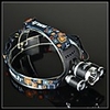 Lampe Frontale BORUIT RJ-3000 à 4 Modes (3 Cree XM-L T6 4000 Lumens - 2 Piles 18650 - Noire)