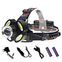 Lampes Frontales Imperméable 3000 lm LED LED 5 Émetteurs avec Chargeur Imperméable Portable Camping / Randonnée / Spéléologie Usage"idien Cyclisme Extérieur Noir