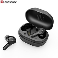 Langsdom t26 vrai casque sans fil tws écouteurs bluetooth5.0 contrôle tactile intelligent pour apple samsung huawei xiaomi mi jogging téléphone mobile miniinthebox