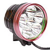 LetterFire LF-60 3-Mode 6xCree XM-L L2 LED de vélo Phare (5500LM,  4x18650,  noir rouge)