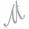 lettre broche broches broche initiale en strass pour les femmes artisanat argenté m miniinthebox