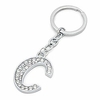 lettre chanceuse (a-z) cristal strass porte-clés porte-clés étincelant porte-clés charme sac à main pendentif sac à main sac décoration vacances cadeau (argent-k) miniinthebox