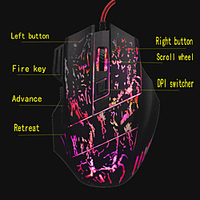 LITBest A874 USB filaire Souris de jeu 5500 dpi 4 niveaux de DPI réglables 7 pcs Clés miniinthebox