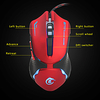 LITBest A903 USB filaire Souris de jeu / souris ergonomique Multi-couleurs rétro-éclairé 3200 dpi 6 pcs Clés miniinthebox