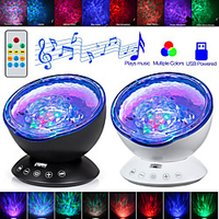 litbest as124e3 coquimbo ocean wave projecteur led veilleuse intégré lecteur de musique télécommande 7 lumière cosmos star luminaria pour chambre d
