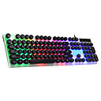LITBest G 1 USB filaire Clavier de jeu avec des ports USB rétro-éclairage multi-couleurs 104 pcs Clés