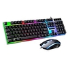 Litbest G21 USB Clavier Souris Brillante Filaire Combo RGB LED Clavier Mécanique Rétroéclairé Clavier De Jeu Souris De Jeu Lumineuse 1600 dpi miniinthebox