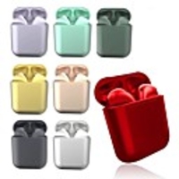 litbest i12 tws macarons en métal écouteurs sans fil contrôle du volume avec boîte de chargement commande vocale sans fil bluetooth 5.0 hey siri fenêtre pop-up