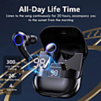 LITBest LX_08 Casque TWS True Wireless Bluetooth5.0 Avec Microphone Avec boîte de recharge Affichage d