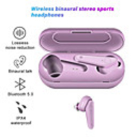 Litbest lx_k12 bluetooth écouteurs de basse profonde sans fil affichage de la puissance étanche contrôle tactile appel binaural écouteur violet