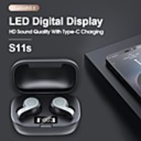 litbest lx_s11s tws bluetooth écouteurs sans fil led affichage numérique écouteurs hd sons mode casque avec bac de chargement