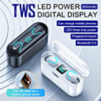 litbest s1-tws bluetooth buds écouteurs sans fil intra-auriculaires écouteurs de basses profondes LED casque d