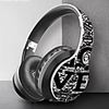 litbest style dessiné à la main casque sans fil confortable écouteur bluetooth casque basse de puissance pour téléphone portable appels de musique casque supra-auriculaire bluetooth5.0 stéréo avec
