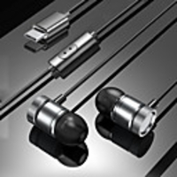 LITBest T010 Eeadphone filaire intra-auriculaire USB type C Avec Microphone Avec contrôle du volume Résistant à la sueur Contrôle en ligne Jeux