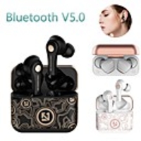litbest ts-100 tws véritables écouteurs sans fil bluetooth5.0 avec microphone avec contrôle du volume avec boîtier de chargement pour le divertissement de voyage