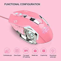 LITBest X500 USB filaire Souris de jeu / souris ergonomique 3200 dpi 4 niveaux de DPI réglables 6 pcs Clés miniinthebox