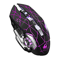 LITBest X8 Sans fil 2.4G Gaming Mouse / office de la souris Lumière RVB 2400 dpi 3 niveaux de DPI réglables 6 pcs Clés 6 touches programmables miniinthebox