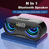 m6 haut-parleur bluetooth conception cool hibou haut-parleur bluetooth led flash haut-parleur sans fil fm radio réveil tf carte support sélectionner des chansons par numéro