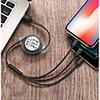 Micro USB / Eclairage / Type-C Câble 2.4 A 1.0m (3ft) Tout-en-un / Tressé / 1 à 3 TPE Adaptateur de câble USB Pour iPad / Samsung / Huawei
