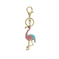 mignon animal porte-clés dessin animé flamant rose porte-clés pour animaux de compagnie cristal sac à main décoration charme sac à main sac pendentif support de voiture vêtements accessoires pour miniinthebox